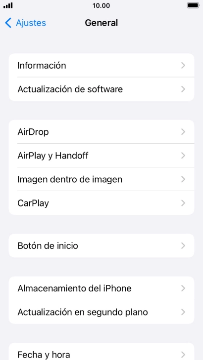 Pulsa Actualización en segundo plano. Pulsa Actualización en segundo plano.