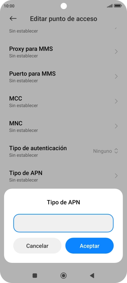 Introduce default y pulsa Aceptar. Introduce default y pulsa Aceptar.