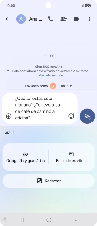Para cambiar el estilo de escritura del texto, pulsa Estilo de escritura y sigue las indicaciones de la pantalla para utilizar la función. Para cambiar el estilo de escritura del texto, pulsa Estilo de escritura y sigue las indicaciones de la pantalla para utilizar la función.