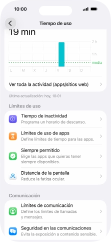 Pulsa Seguridad en las comunicaciones.
