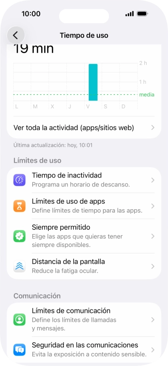 Pulsa Seguridad en las comunicaciones.