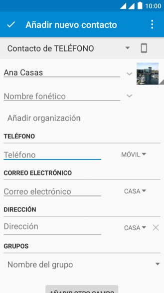 Pulsa Teléfono e introduce el número de teléfono. Pulsa Teléfono e introduce el número de teléfono.