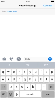 Pulsa el icono de adhesivos y sigue las indicaciones de la pantalla para añadir un adhesivo al iMessage. Pulsa el icono de adhesivos y sigue las indicaciones de la pantalla para añadir un adhesivo al iMessage.