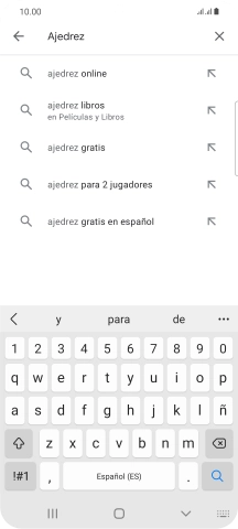 Introduce el nombre del tema o de la app y pulsa el icono de búsqueda. Introduce el nombre del tema o de la app y pulsa el icono de búsqueda.