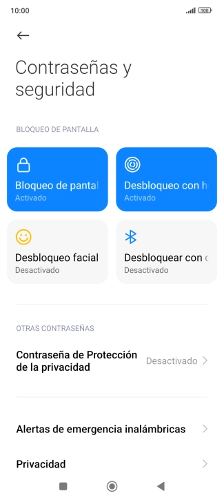 Pulsa Bloqueo de pantalla. Pulsa Bloqueo de pantalla.