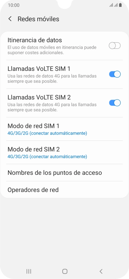 Pulsa Operadores de red. Pulsa Operadores de red.