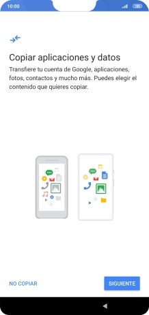 Puedes transferir el contenido de otro teléfono cuando activas tu teléfono por primera vez y cuando lo has restablecido. Cuando aparezca en la pantalla del teléfono esta imagen, ya está listo para la transmisión del contenido del otro teléfono. Puedes transferir el contenido de otro teléfono cuando activas tu teléfono por primera vez y cuando lo has restablecido. Cuando aparezca en la pantalla del teléfono esta imagen, ya está listo para la transmisión del contenido del otro teléfono.
