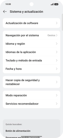 Pulsa Actualización de software. Si hay una versión de software nueva disponible, aparecerá ahora en la pantalla. Sigue las indicaciones de la pantalla para actualizar el software del teléfono. Pulsa Actualización de software. Si hay una versión de software nueva disponible, aparecerá ahora en la pantalla. Sigue las indicaciones de la pantalla para actualizar el software del teléfono.