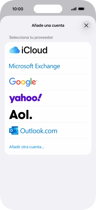 Pulsa Añadir otra cuenta.... Pulsa Añadir otra cuenta....