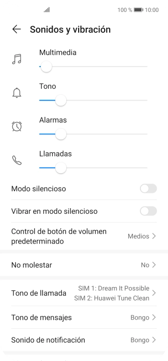 Pulsa Tono de llamada.
