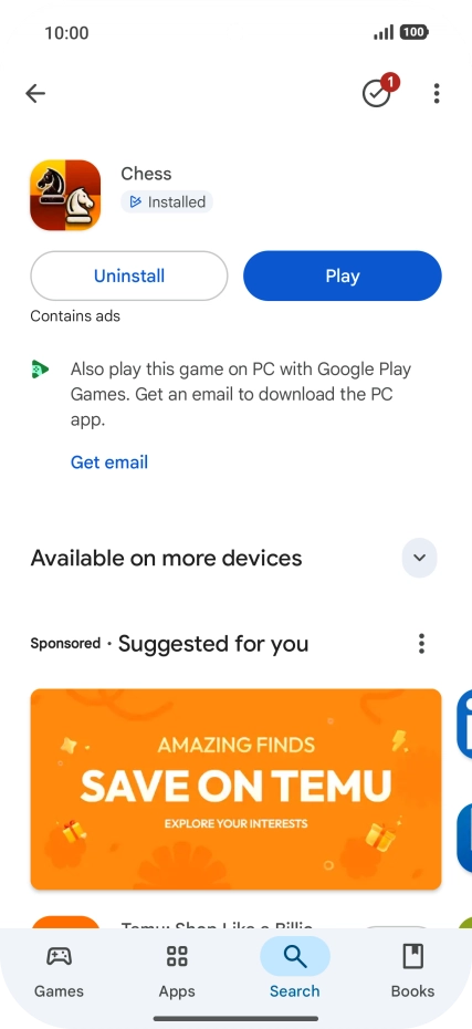 Slide your finger upwards starting from the bottom of the screen to return to the home screen.