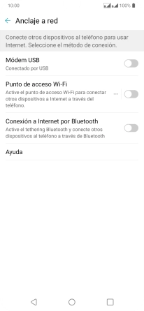 Pulsa Punto de acceso Wi-Fi. Pulsa Punto de acceso Wi-Fi.