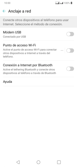 Pulsa Punto de acceso Wi-Fi. Pulsa Punto de acceso Wi-Fi.