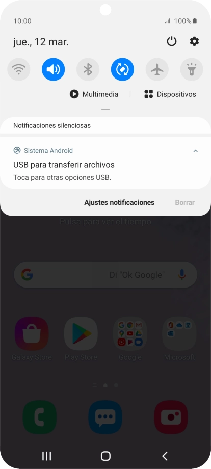 Pulsa Toca para otras opciones USB.. Pulsa Toca para otras opciones USB..
