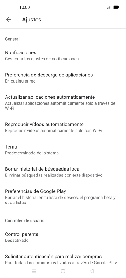 Pulsa Actualizar aplicaciones automáticamente. Pulsa Actualizar aplicaciones automáticamente.