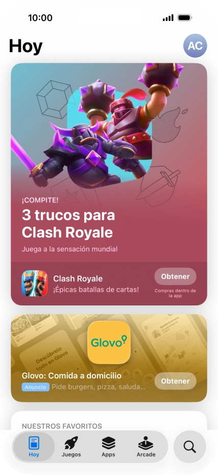 Pulsa el icono de búsqueda. Pulsa el icono de búsqueda.
