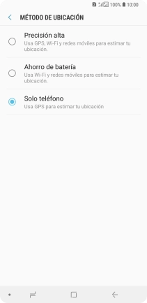 Si seleccionas Precisión alta, el teléfono podrá encontrar tu posición exacta con ayuda de los satélites GPS, la red móvil y una red wifi cercana. El GPS por satélite requiere vista libre al cielo.