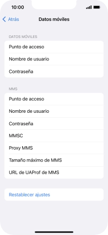 Pulsa  Punto de acceso e introduce airtelwap.es.
