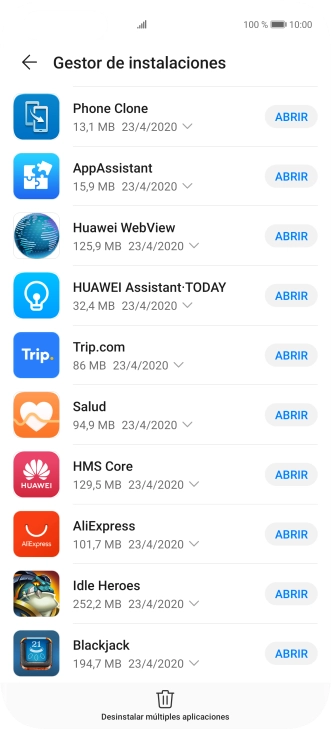 Desliza el dedo hacia arriba desde la parte inferior de la pantalla para terminar y volver a la pantalla de inicio. Desliza el dedo hacia arriba desde la parte inferior de la pantalla para terminar y volver a la pantalla de inicio.