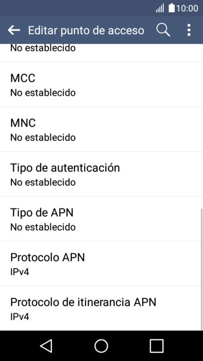 Pulsa Tipo de autenticación. Pulsa Tipo de autenticación.