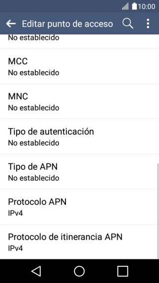 Pulsa Tipo de autenticación. Pulsa Tipo de autenticación.
