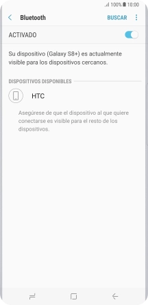 Pulsa el dispositivo Bluetooth deseado y sigue las indicaciones de la pantalla para vincular el dispositivo al teléfono. Pulsa el dispositivo Bluetooth deseado y sigue las indicaciones de la pantalla para vincular el dispositivo al teléfono.