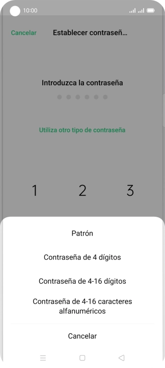 Pulsa el código de seguridad deseado y sigue las indicaciones de la pantalla para crear un código de seguridad del teléfono adicional. Pulsa el código de seguridad deseado y sigue las indicaciones de la pantalla para crear un código de seguridad del teléfono adicional.