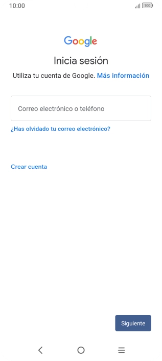 Si no tienes una cuenta de Google, pulsa Crear cuenta y sigue las indicaciones de la pantalla para ver cómo crear una cuenta nueva. Si no tienes una cuenta de Google, pulsa Crear cuenta y sigue las indicaciones de la pantalla para ver cómo crear una cuenta nueva.