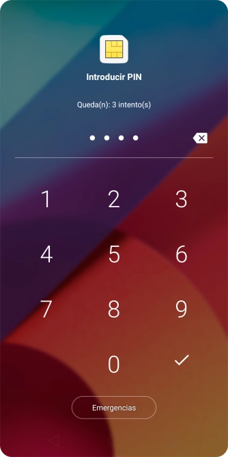 Si lo solicita el teléfono, introduce el código PIN y pulsa el icono de aceptar. Si lo solicita el teléfono, introduce el código PIN y pulsa el icono de aceptar.