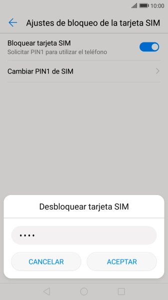 Introduce tu código PIN y pulsa ACEPTAR. Introduce tu código PIN y pulsa ACEPTAR.