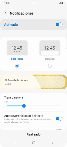 Pulsa los ajustes deseados para activarlos o desactivarlos. Pulsa los ajustes deseados para activarlos o desactivarlos.
