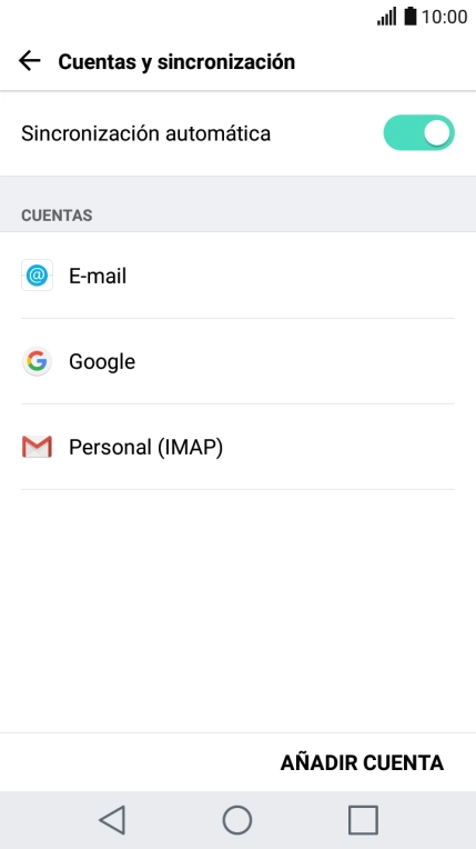 Pulsa la cuenta deseada. Pulsa la cuenta deseada.