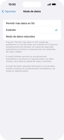 Pulsa el ajuste deseado. Pulsa el ajuste deseado.