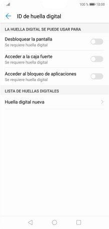 Pulsa Huella digital nueva. Pulsa Huella digital nueva.