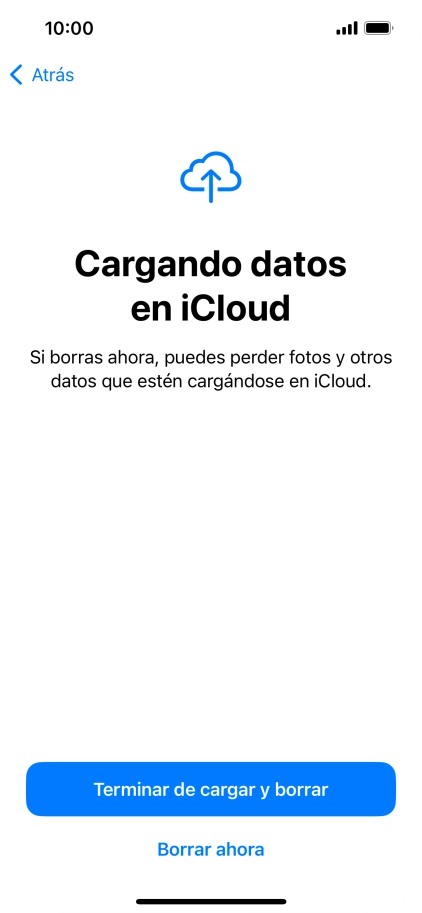 Pulsa Borrar ahora.