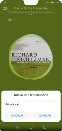 Introduce el nombre deseado de la lista de reproducción y pulsa GUARDAR. Introduce el nombre deseado de la lista de reproducción y pulsa GUARDAR.