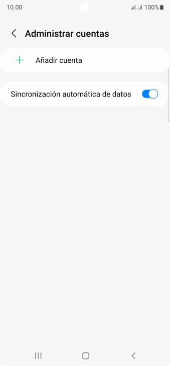 Pulsa Añadir cuenta. Pulsa Añadir cuenta.