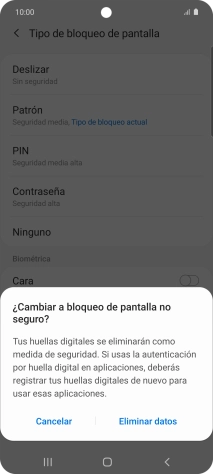 Pulsa Eliminar datos. Pulsa Eliminar datos.
