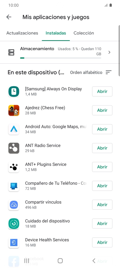 Pulsa la app deseada. Pulsa la app deseada.