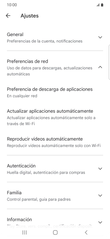 Pulsa Actualizar aplicaciones automáticamente.