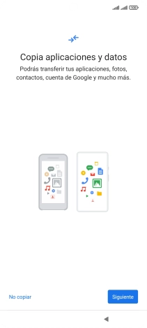 Puedes transferir el contenido de otro teléfono cuando activas tu teléfono por primera vez y cuando lo has restablecido. Cuando aparezca en la pantalla del teléfono esta imagen, ya está listo para la transmisión del contenido del otro teléfono. Puedes transferir el contenido de otro teléfono cuando activas tu teléfono por primera vez y cuando lo has restablecido. Cuando aparezca en la pantalla del teléfono esta imagen, ya está listo para la transmisión del contenido del otro teléfono.