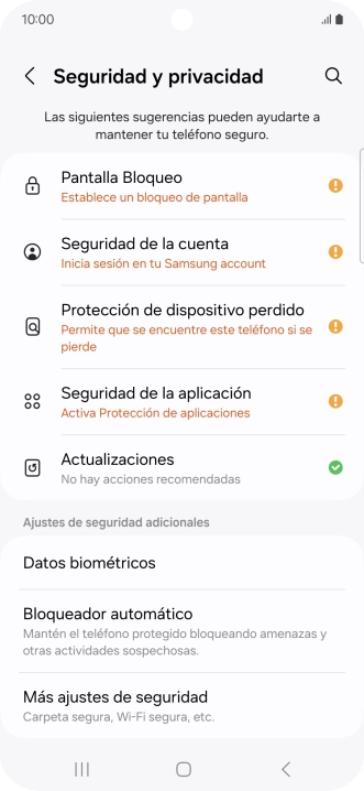 Pulsa Más ajustes de seguridad. Pulsa Más ajustes de seguridad.