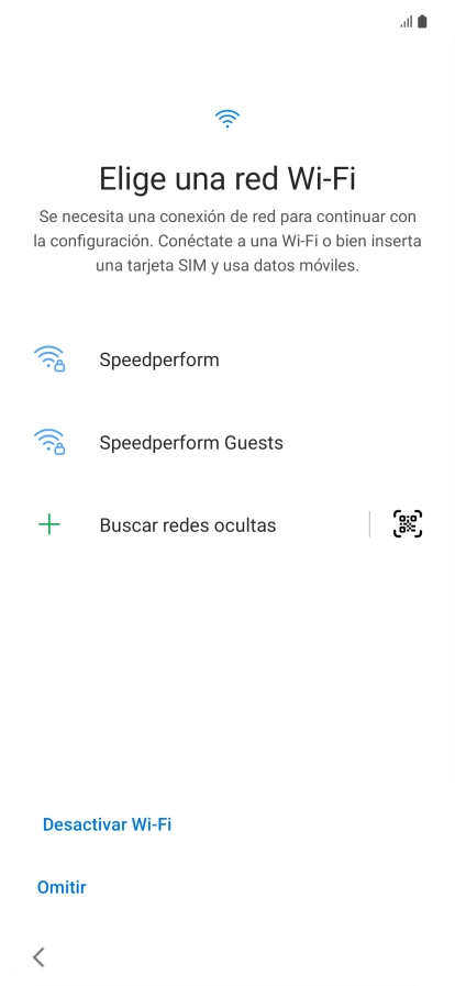 Pulsa la red deseada. Pulsa la red deseada.