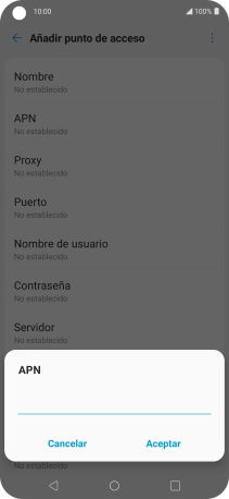 Introduce airtelwap.es y pulsa Aceptar.