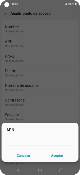 Introduce airtelwap.es y pulsa Aceptar.