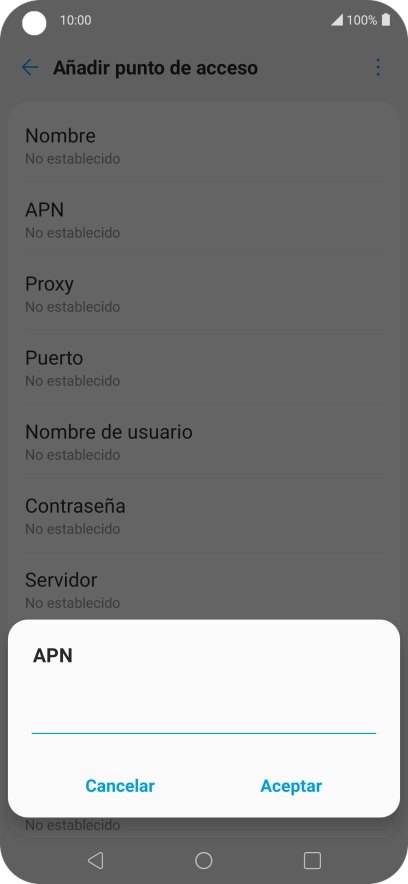 Introduce airtelwap.es y pulsa Aceptar.