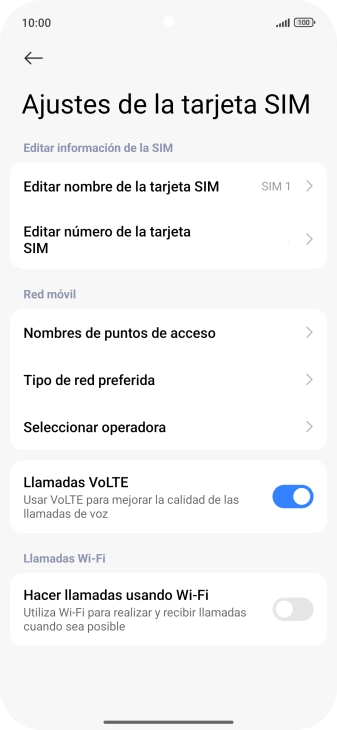 Pulsa Seleccionar operadora. Pulsa Seleccionar operadora.