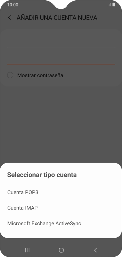 Pulsa Cuenta IMAP.