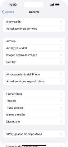 Pulsa Actualización en segundo plano. Pulsa Actualización en segundo plano.