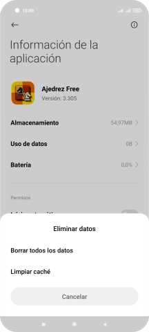 Pulsa Limpiar caché.